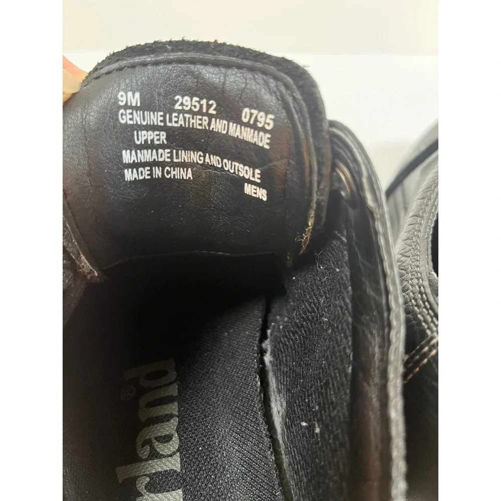 Timberland 29512 Mens Black Leather Oxford Shoes Lug Sole Size 9M